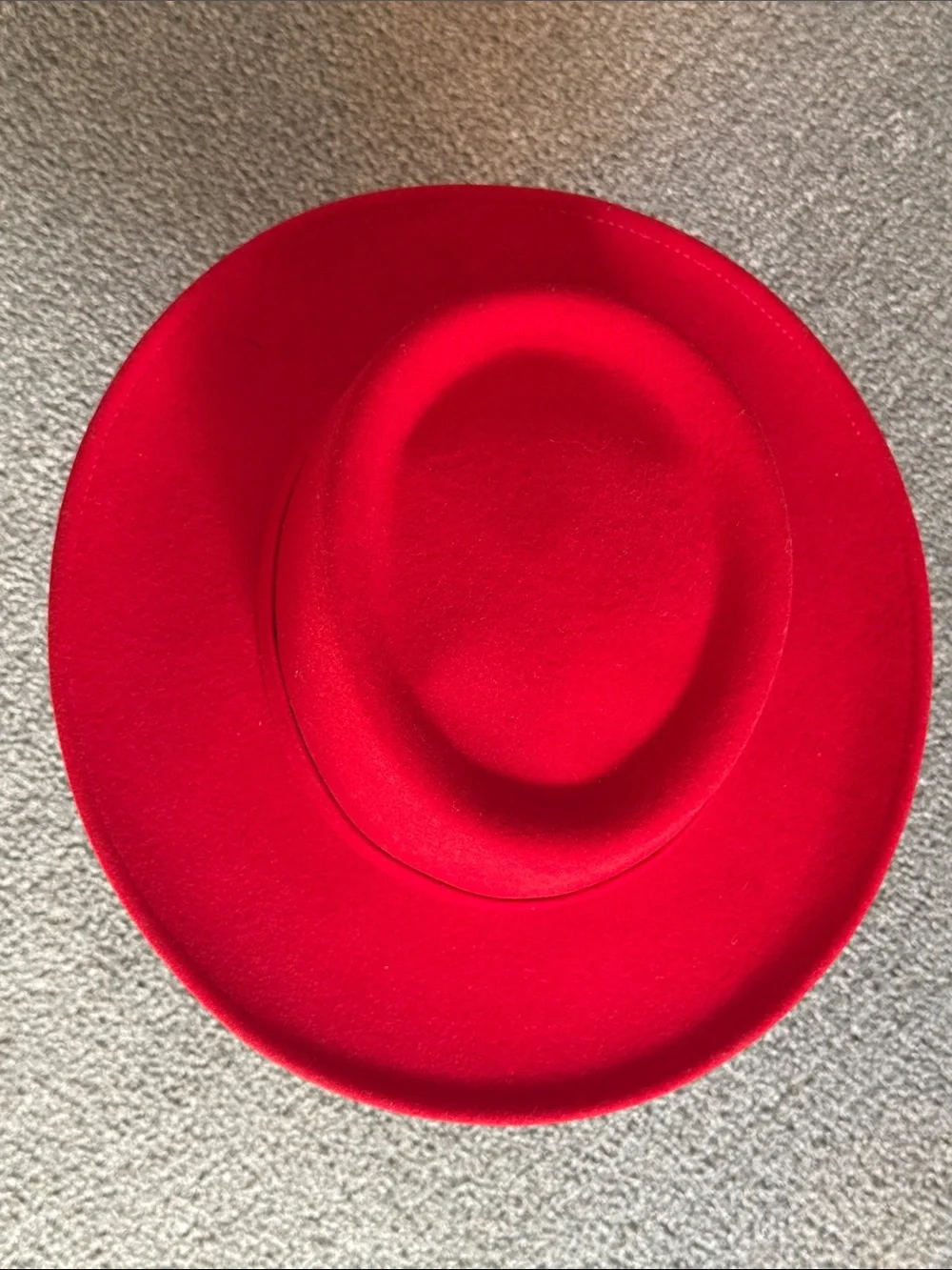 Outback Trading Company Red Fedora Ascott 1322. Wide-Brim-100% Wool Felt. Size L